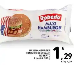 Spazio Conad Maxi hamburger con semi di sesamo ROBERTO offerta