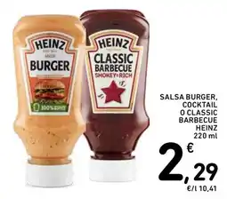 Spazio Conad Salsa burger, cocktail o classic barbecue HEINZ offerta