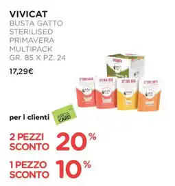 Arcaplanet Vivicat busta gatto sterilised primavera multipack offerta