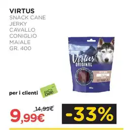 Arcaplanet Virtus snack cane jerky cavallo coniglio maiale offerta