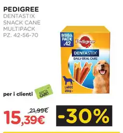 Arcaplanet Pedigree dentastix snack cane multipack offerta