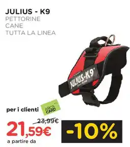 Arcaplanet Julius-k9 pettorine cane tutta la linea offerta
