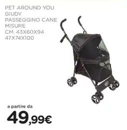 Arcaplanet Pet around you giudy passeggino cane misure offerta