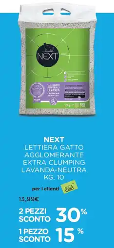 Arcaplanet Next lettiera gatto agglomerante extra clumping lavanda-neutra offerta
