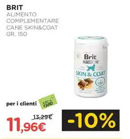 Arcaplanet Brit alimento complementare cane skin&coat offerta