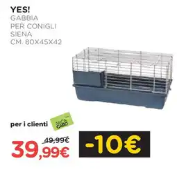Arcaplanet Yes! gabbia per conigli siena offerta