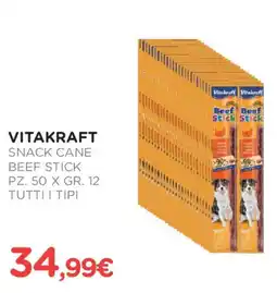Arcaplanet Vitakraft snack cane beef stick offerta