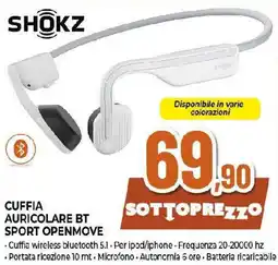 Extracoop Shokz cuffia auricolare bt sport openmove offerta