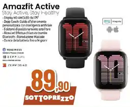 Extracoop Amazfit Active Stay Active, Stay Healthy Display HD AMOLED da 1.75" offerta