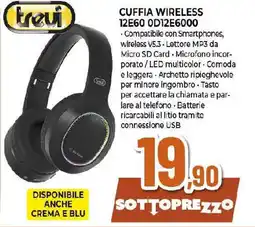 Extracoop Trevi cuffia wireless 12e60 0d12e6000 offerta