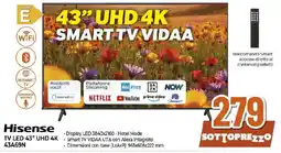 Extracoop Hisense tv led 43" uhd 4k 43a69n offerta