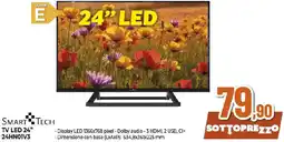 Smart tech tv led 24" 24hno1v3