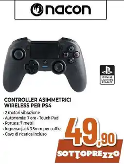 Extracoop Controller asimmetrici wireless per ps4 offerta