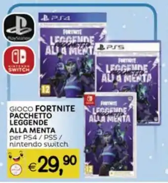Il Gigante PS4 / PS5 / Nintendo Switch Fortnite Pacchetto Leggende Alla Menta Gioco offerta