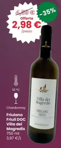 Interspar Friulano Friuli DOC Villa dei Magredis offerta