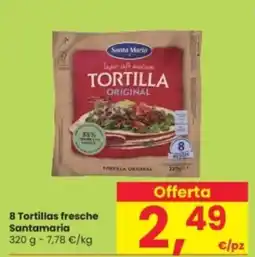 Interspar 8 Tortillas fresche Santamaria offerta