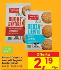 Interspar Biscotti Crusca e Avena/Integrale Bio Germinal offerta