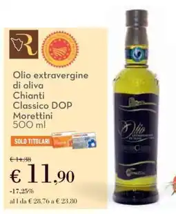 Conad Olio extravergine di oliva Chianti Classico DOP Morettini offerta