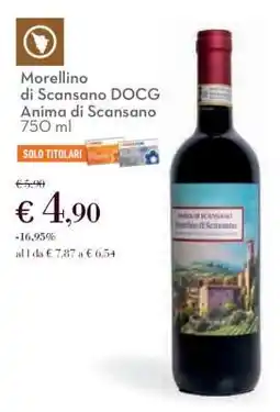 Conad Morellino di Scansano DOCG Anima di Scansano 750 ml offerta