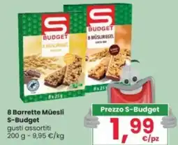 Interspar 8 Barrette Müesli S-Budget offerta