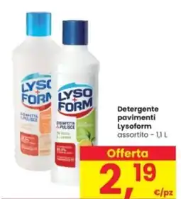 Interspar Detergente pavimenti Lysoform offerta