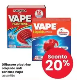 Interspar Diffusore piastrine o liquido anti zanzare Vape offerta