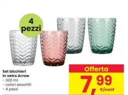 Interspar Set bicchieri in vetro Arrow offerta