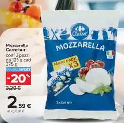 Carrefour Mozzarella Carrefour offerta