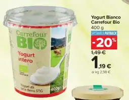 Carrefour Yogurt Bianco Carrefour Bio offerta