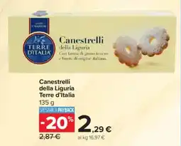 Carrefour Canestrelli della Liguria Terre d'Italia offerta