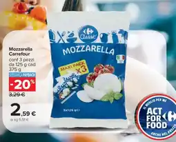 Carrefour Mozzarella Carrefour offerta