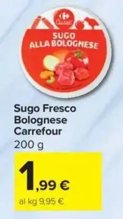 Carrefour Sugo Fresco Bolognese Carrefour offerta