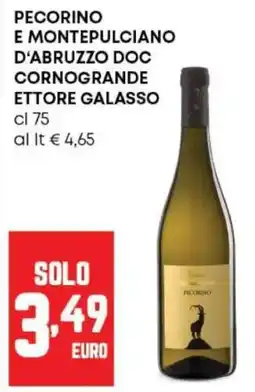 Pecorino e montepulciano d'abruzzo doc cornogrande ettore GALASSO