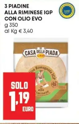 Panorama 3 piadine alla riminese igp con olio evo CASA DELLA PIADA offerta