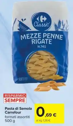 Carrefour Pasta di Semola Carrefour offerta