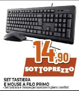 Extracoop Set tastiera e mouse a filo primo offerta