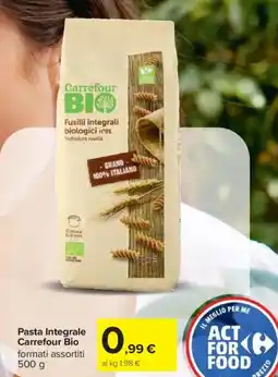 Carrefour Pasta Integrale Carrefour Bio offerta