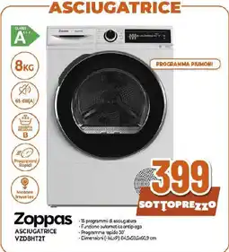 Extracoop Zoppas asciugatrice VZD8HT2T offerta