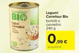Carrefour Legumi Carrefour Bio borlotti e cannellini offerta
