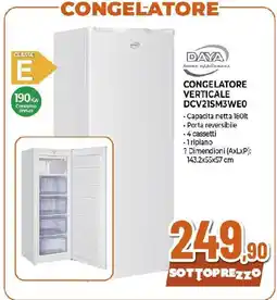Extracoop Daya congelatore verticale DCV21SM3WE0 offerta