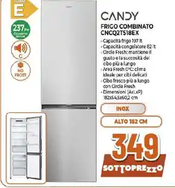 Extracoop Candy frigo combinato CNCQ2T518EX offerta