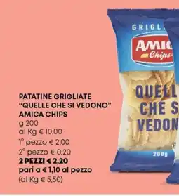 Panorama Patatine grigliate "quelle che si vedono" AMICA CHIPS offerta