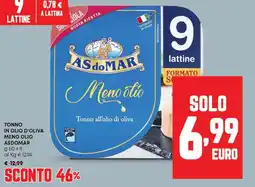 Panorama Tonno in olio d'oliva meno olio ASDOMAR offerta