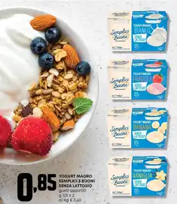 Panorama Yogurt magro semplici e buoni senza lattosio offerta