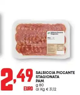 Panorama Salsiccia piccante stagionata PAM offerta