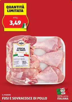 ALDI Il podere fusi e sovracosce di pollo offerta