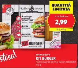 ALDI Robbie brown kit burger offerta