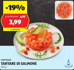 ALDI Carthago tartare di salmone offerta