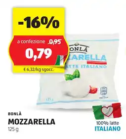 ALDI Bonlà mozzarella offerta