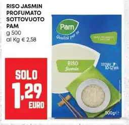 Panorama Riso jasmin profumato sottovuoto PAM offerta